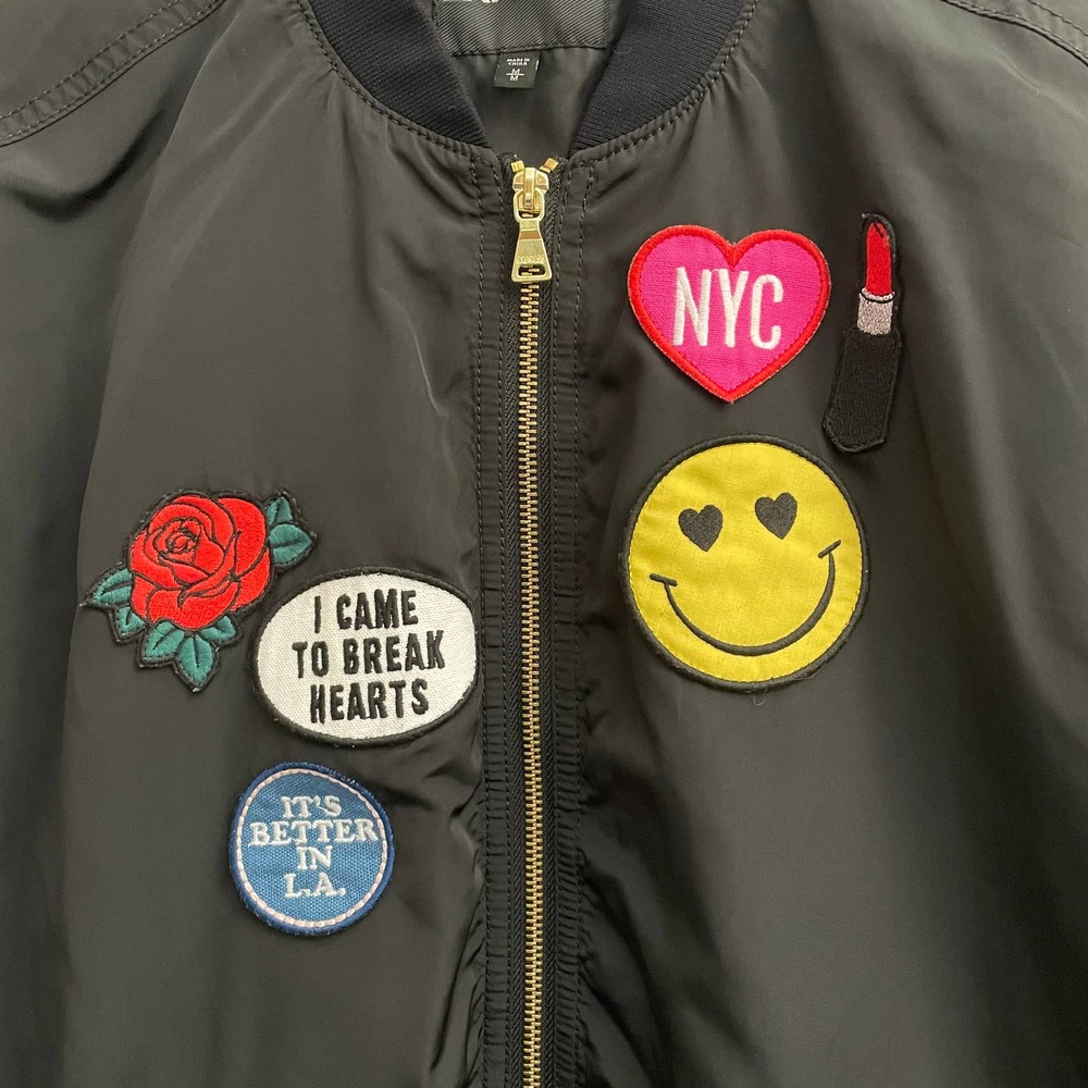 Express Patch Bomber Jacket Size M - image 2